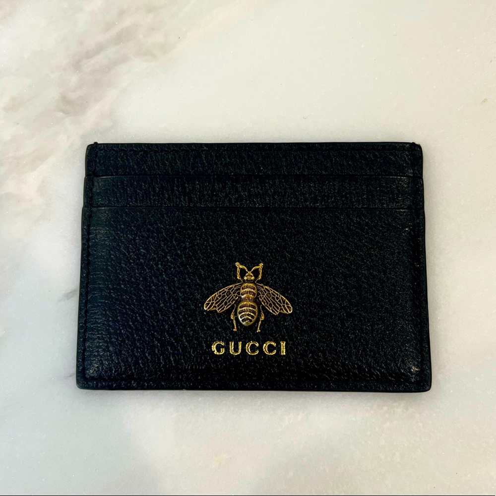 NEVER USED GUCCI Animalier leather card case